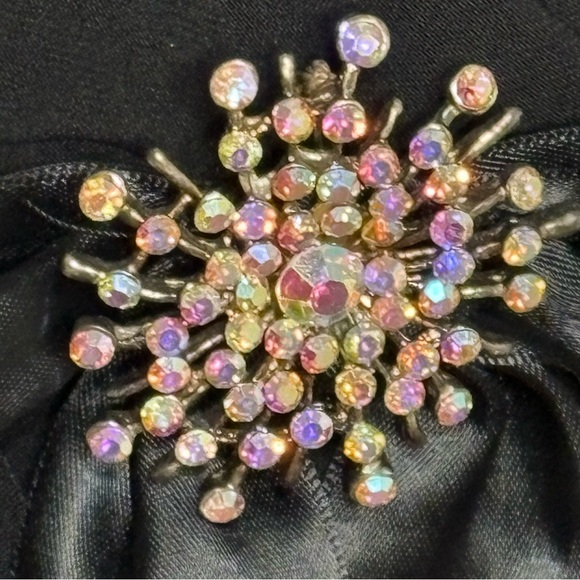 CACHE Y2K Vintage Prom Wedding Formal Dress Ruffles Rhinestone Sleeveless USA - Picture 10 of 15